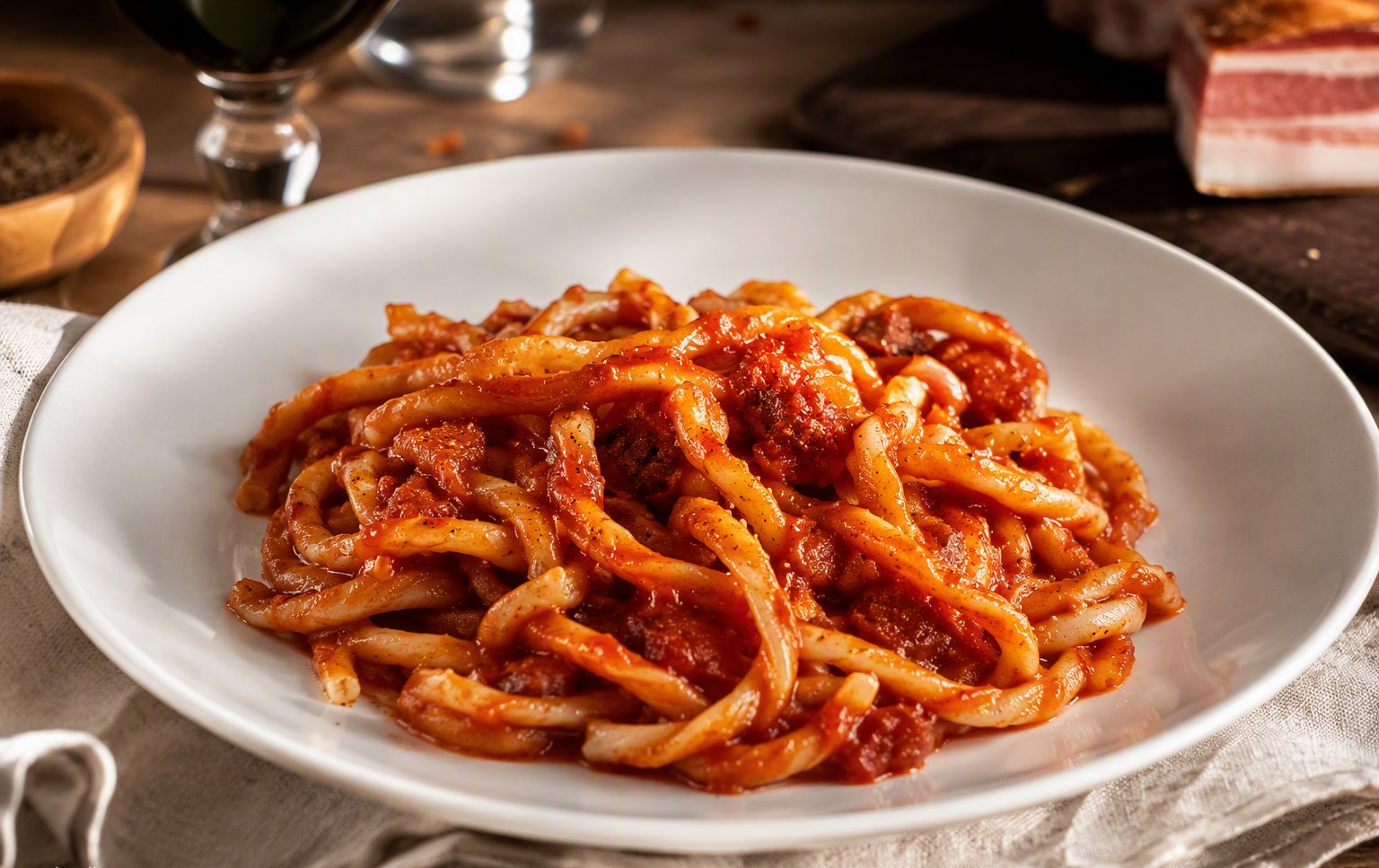 Umbrichelli all'amatriciana